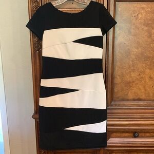 AB Studio Black and White Dress Size 2